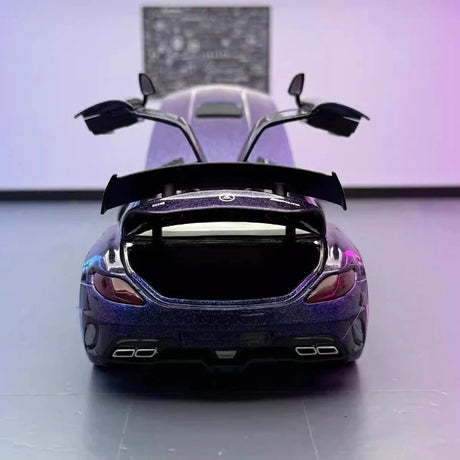[TOY] 1:24 Mercedes-Benz 2013 SLS AMG Black Series Purple Model Car Die-Cast