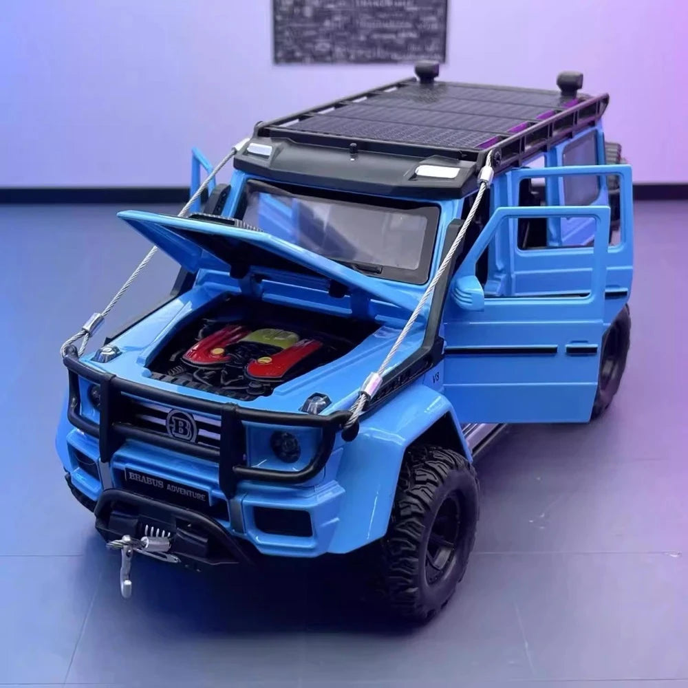 [TOY] 1:24 Mercedes-Brabus 2017 G550 4×4 blu modellino di auto Die-Cast