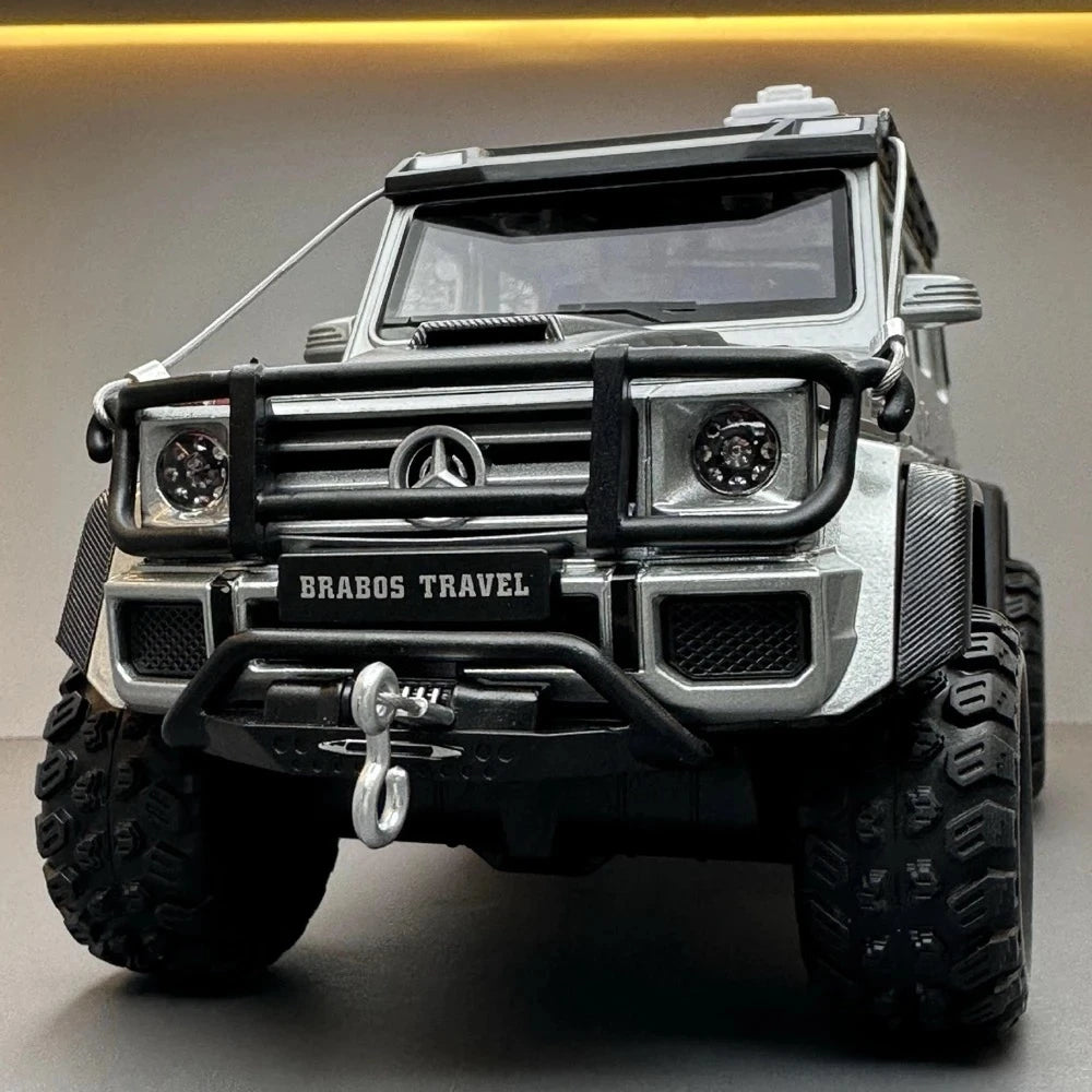 [TOY] 1:24 Mercedes-Brabus 2017 G550 4×4 Silver Model Car Die-Cast