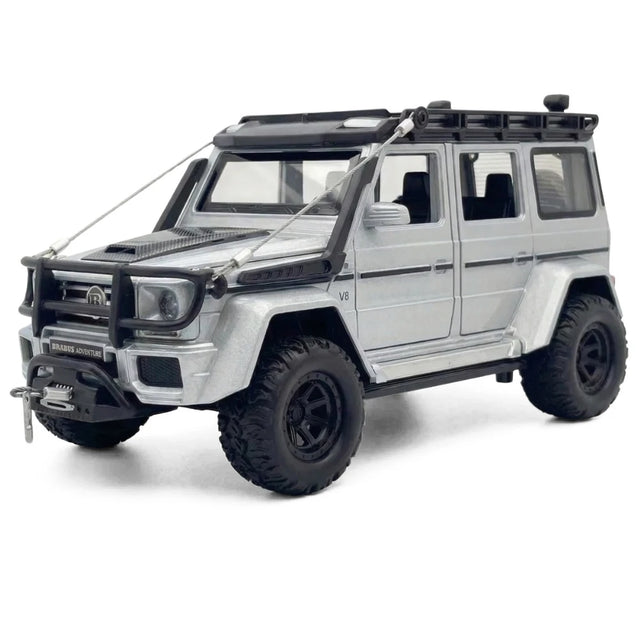 Mercedes-Brabus 2017 G550 4×4 فضي 1:24 – نموذج عرض معدني مصبوب
