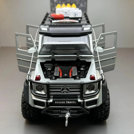 [TOY] 1:24 Mercedes-Brabus 2017 G550 4×4 argento modellino di auto Die-Cast