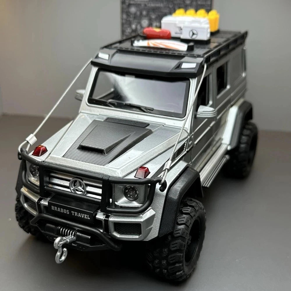 [TOY] 1:24 Mercedes-Brabus 2017 G550 4×4 Silver Model Car Die-Cast