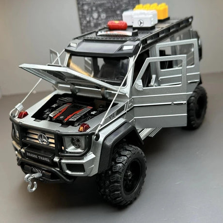 [TOY] 1:24 Mercedes-Brabus 2017 G550 4×4 argento modellino di auto Die-Cast