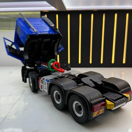 [TOY] 1:24 Mercedes-Benz 2018 Actros blu modellino di auto Die-Cast