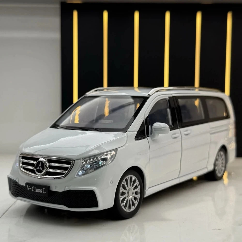 [TOY] 1:24 Mercedes-Benz 2018 V260L valkoinen pienoismalli Die-Cast