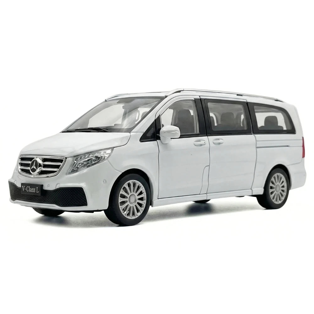 [TOY] 1:24 Mercedes-Benz 2018 V260L valkoinen pienoismalli Die-Cast
