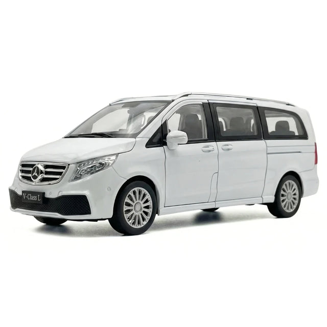[TOY] 1:24 Mercedes-Benz 2018 V260L valkoinen pienoismalli Die-Cast