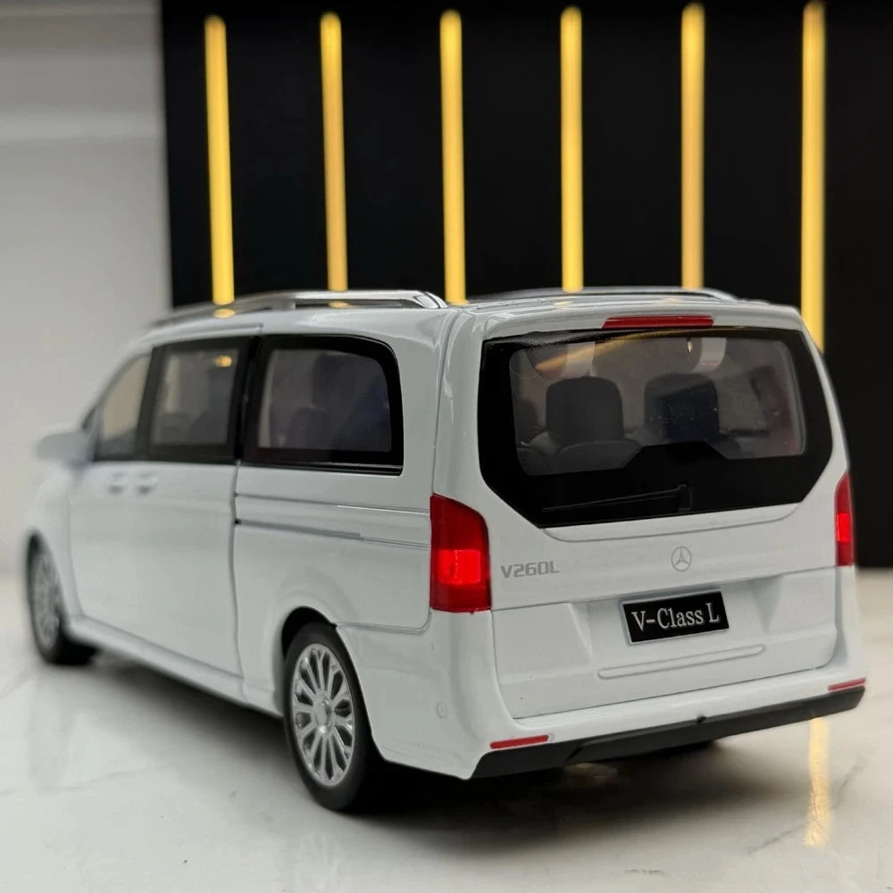 [TOY] 1:24 Mercedes-Benz 2018 V260L valkoinen pienoismalli Die-Cast