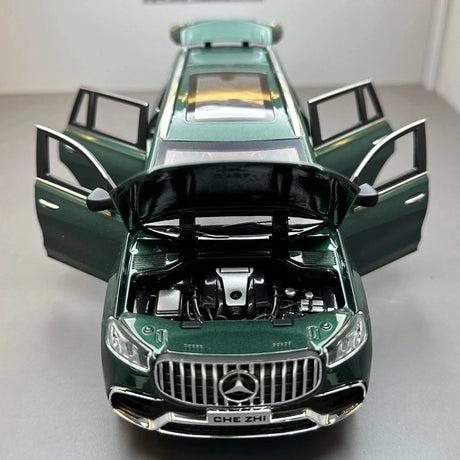 [TOY] 1:24 Mercedes-Benz 2020 GLS63 verde modellino di auto Die-Cast