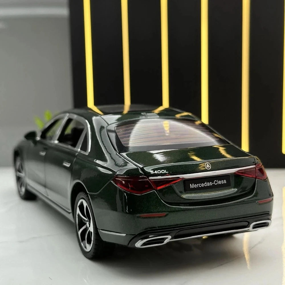 [TOY] 1:24 Mercedes-Benz 2020 S400L vihreä pienoismalli Die-Cast