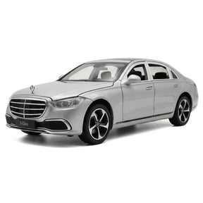 [TOY] 1:24 Mercedes-Benz 2020 S400L Silver Model Car Die-Cast