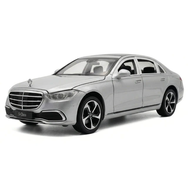 [TOY] 1:24 Mercedes-Benz 2020 S400L Silver Model Car Die-Cast