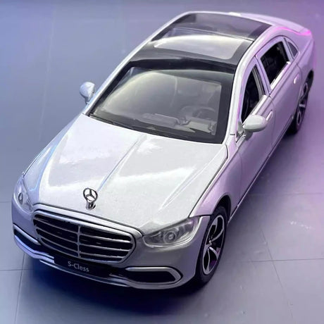 [TOY] 1:24 Mercedes-Benz 2020 S400L argento modellino di auto Die-Cast
