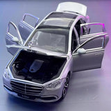 [TOY] 1:24 Mercedes-Benz 2020 S400L Silver Model Car Die-Cast
