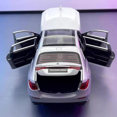 [TOY] 1:24 Mercedes-Benz 2020 S400L argento modellino di auto Die-Cast