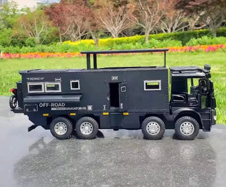 [TOY] 1:24 Mercedes-Arocs 2022 Nomadism Navigator F II nero modellino di auto Die-Cast