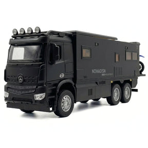 [TOY] 1:24 Mercedes-Arocs 2022 Nomadism Navigator F II Black Model Car Die-Cast