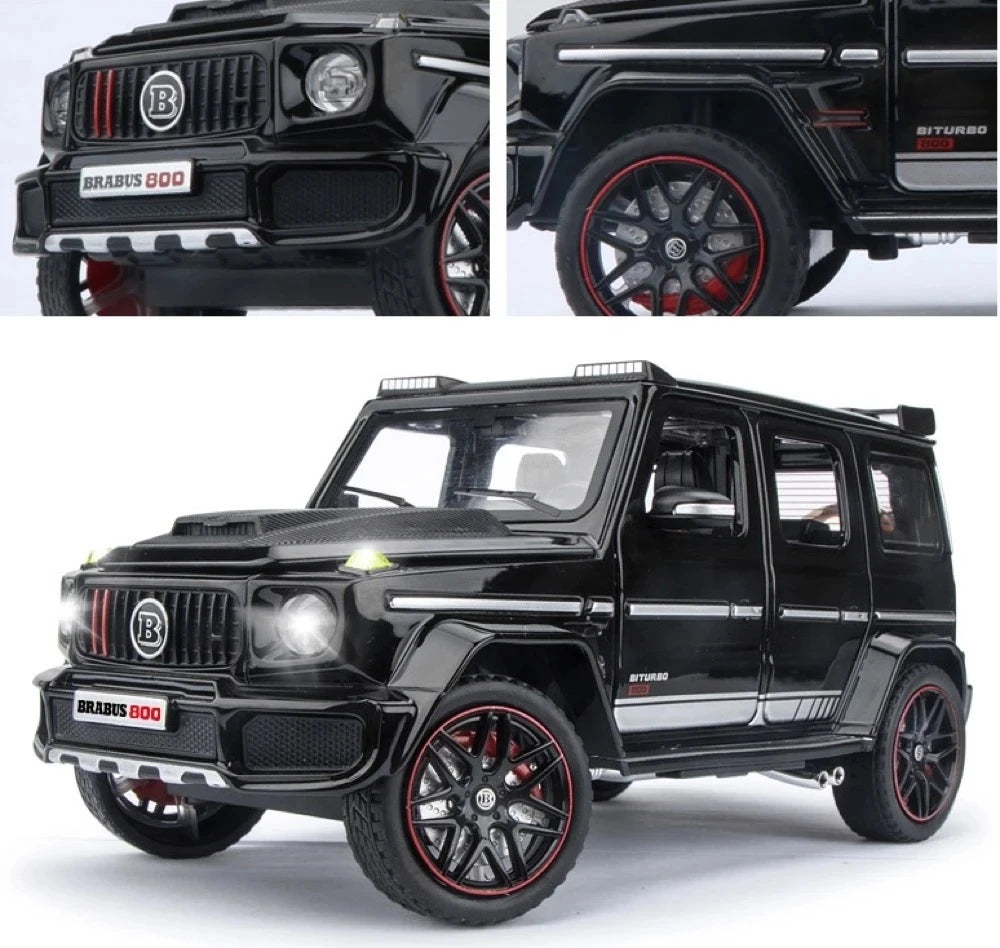 [TOY] 1:24 Mercedes-Brabus 2022 G800 4×4 Black Model Car Die-Cast