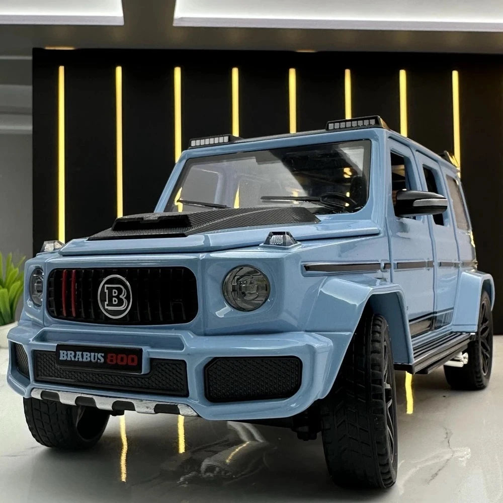 Mercedes-Brabus 2022 G800 4×4 أزرق 1:24 – نموذج عرض معدني مصبوب