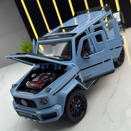 Mercedes-Brabus 2022 G800 4×4 Blue 1:24 – Modello Pressofuso per esposizione pressofusa