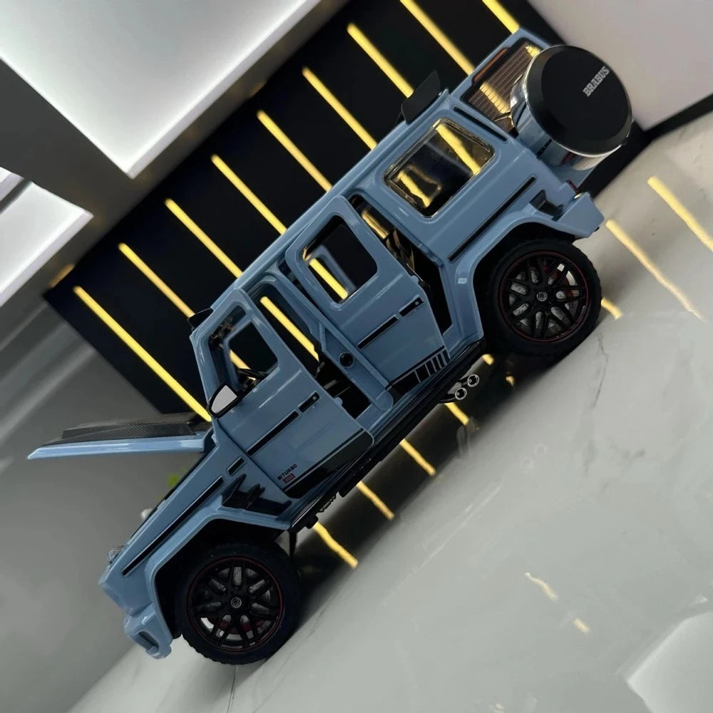 Mercedes-Brabus 2022 G800 4×4 أزرق 1:24 – نموذج عرض معدني مصبوب