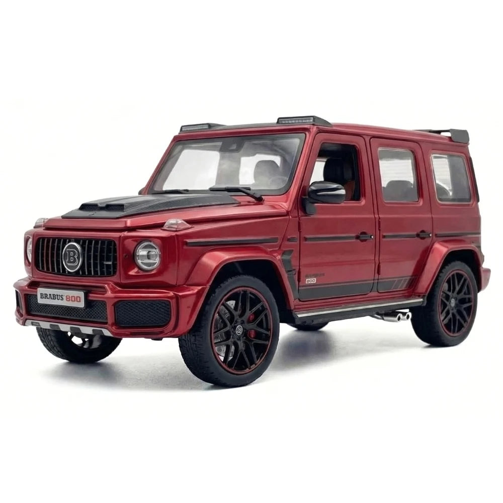 Mercedes-Brabus 2022 G800 4×4 أحمر 1:24 – نموذج عرض معدني مصبوب