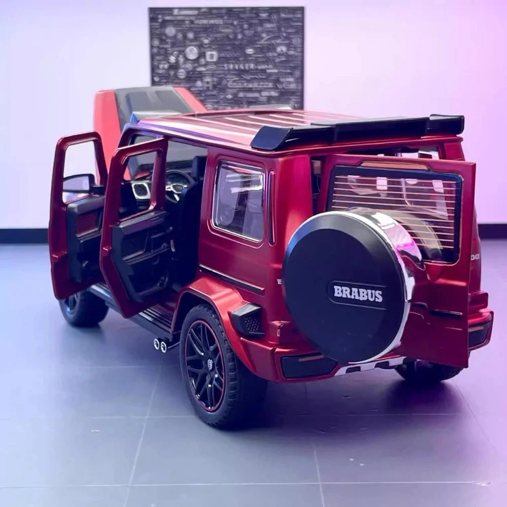 Mercedes-Brabus 2022 G800 4×4 أحمر 1:24 – نموذج عرض معدني مصبوب