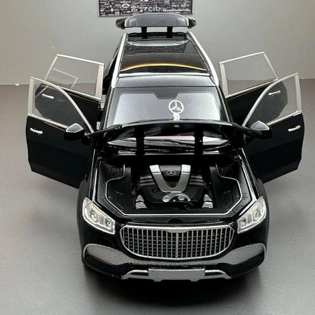[TOY] 1:24 Mercedes-Maybach 2021 GLS600 nero modellino di auto Die-Cast