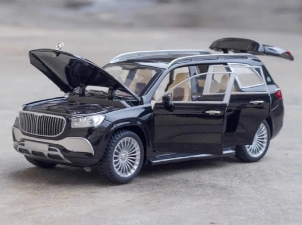 [TOY] 1:24 Mercedes-Maybach 2021 GLS600 Black Model Car Die-Cast