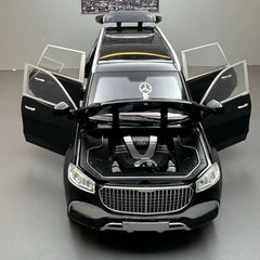 [TOY] 1:24 Mercedes-Maybach 2021 GLS600 Black Model Car Die-Cast