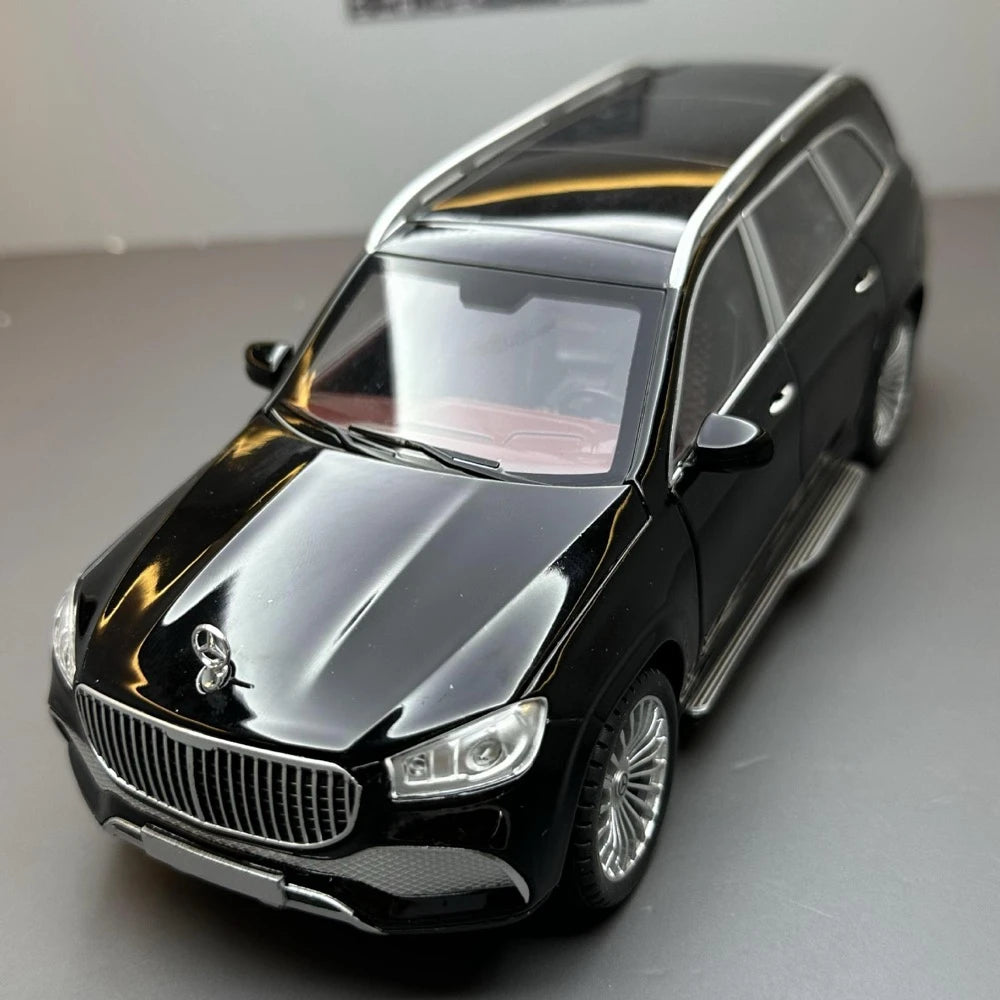 [TOY] 1:24 Mercedes-Maybach 2021 GLS600 Black Model Car Die-Cast