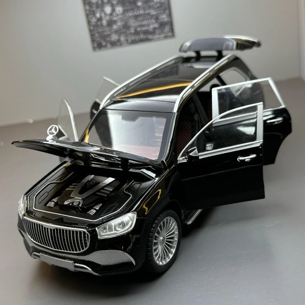 [TOY] 1:24 Mercedes-Maybach 2021 GLS600 Black Model Car Die-Cast