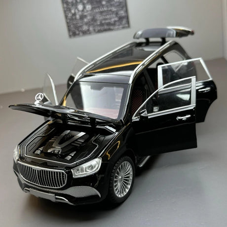 [TOY] 1:24 Mercedes-Maybach 2021 GLS600 nero modellino di auto Die-Cast
