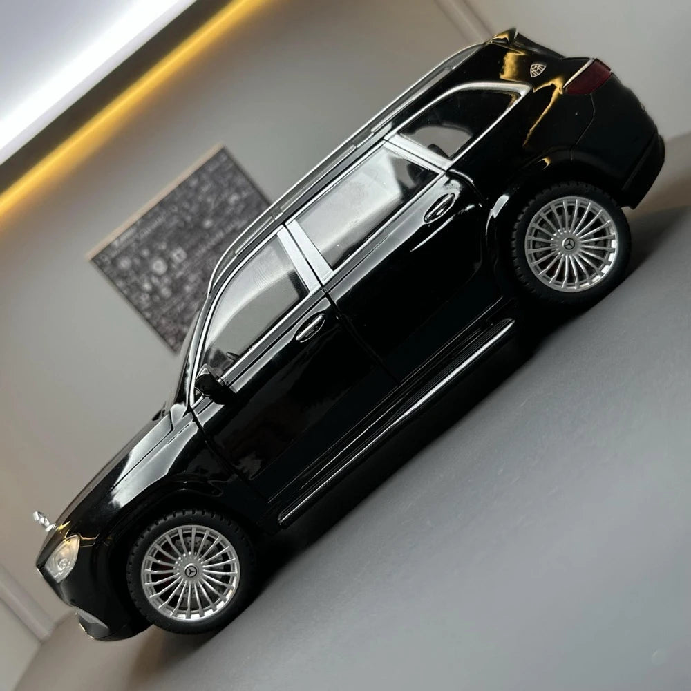 [TOY] 1:24 Mercedes-Maybach 2021 GLS600 Black Model Car Die-Cast