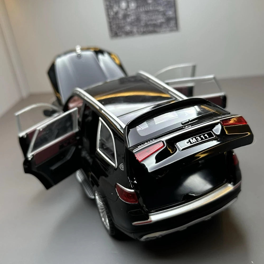 [TOY] 1:24 Mercedes-Maybach 2021 GLS600 Black Model Car Die-Cast