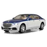 Mercedes-Maybach 2021 S680 sininen 1:24 – painevalettu pienoismalli esillepanoon