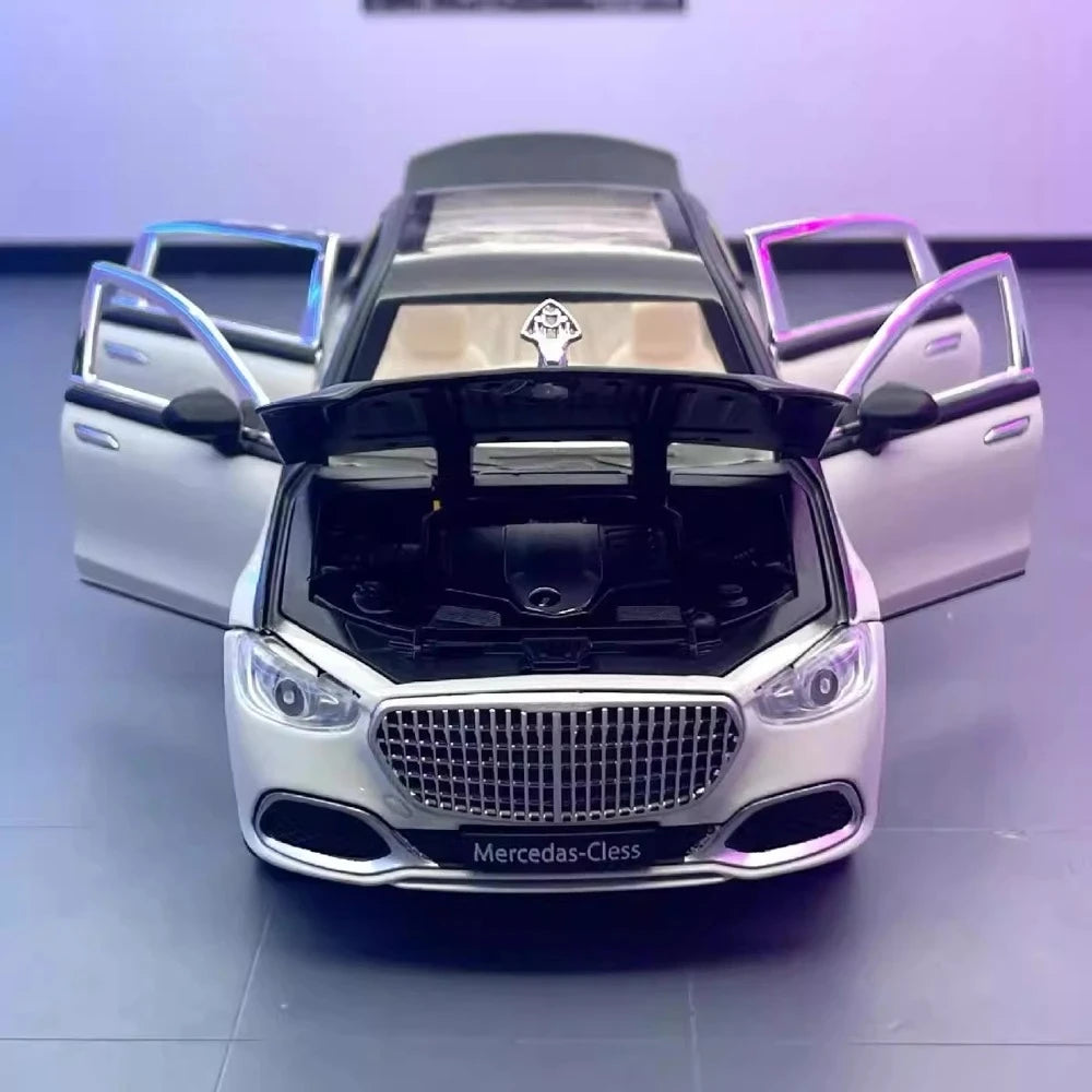 Mercedes-Maybach 2021 S680 أبيض 1:24 – نموذج عرض معدني مصبوب