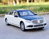 [TOY] 1:24 Mercedes-Maybach 2023 S600 Black White Model Car Die-Cast