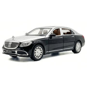 Mercedes-Maybach 2023 S600 الفضي الأسود 1:24 – مجسم سيارة معدني للعرض