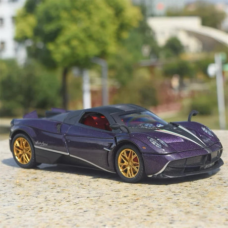 [TOY] 1:24 Pagani 2012 Huayra viola modellino di auto Die-Cast