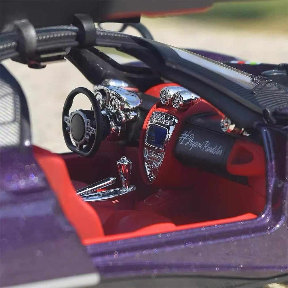 [TOY] 1:24 Pagani 2012 Huayra viola modellino di auto Die-Cast