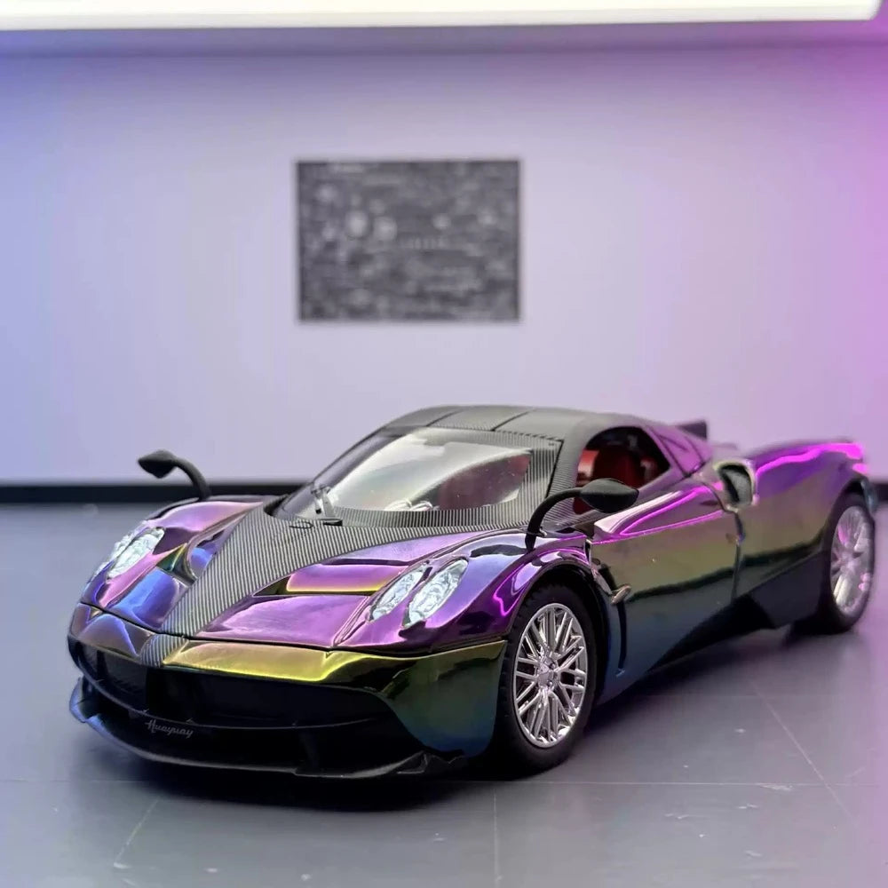 [TOY] 1:24 Pagani 2012 Huayra viola Gradient modellino di auto Die-Cast