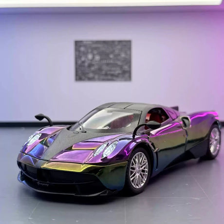 [TOY] 1:24 Pagani 2012 Huayra viola Gradient modellino di auto Die-Cast