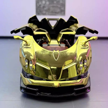 [TOY] 1:24 Pagani 2016 Huayra BC oro modellino di auto Die-Cast