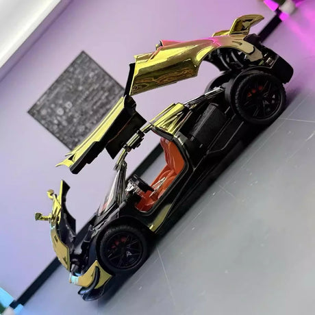[TOY] 1:24 Pagani 2016 Huayra BC oro modellino di auto Die-Cast