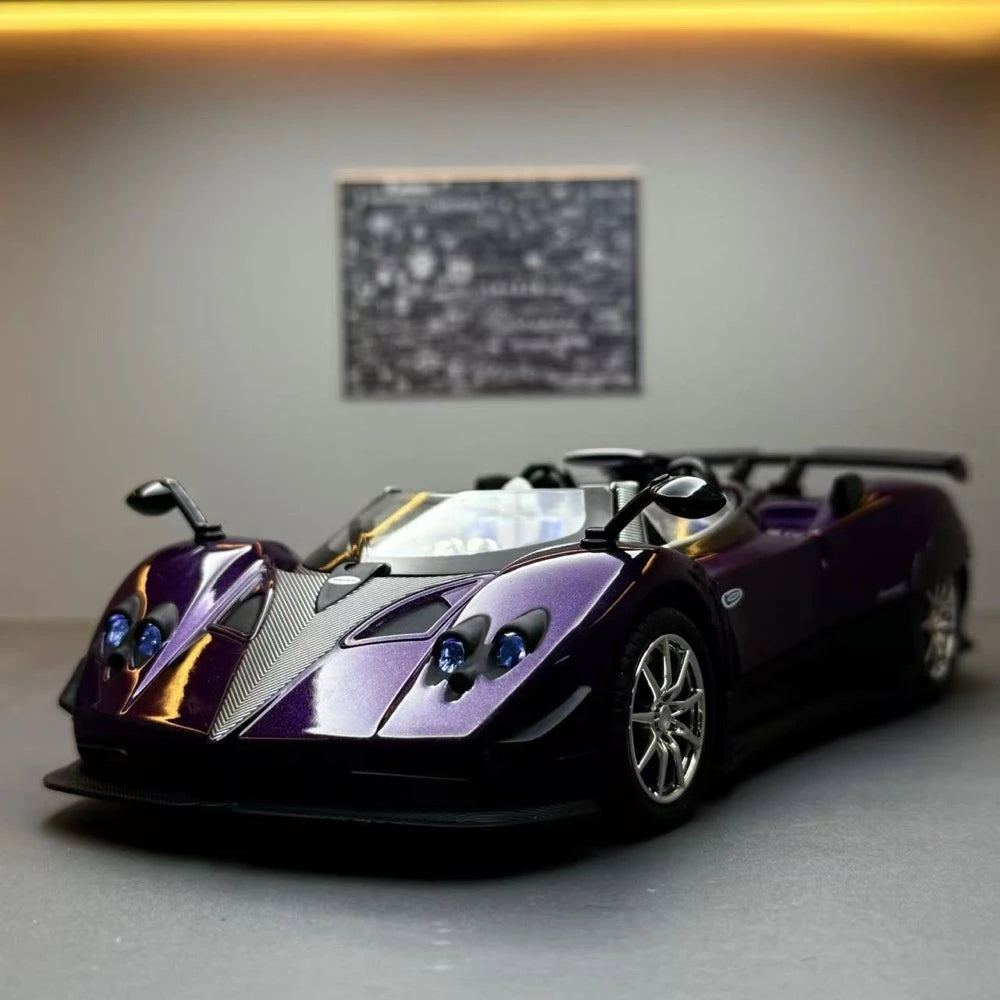 [TOY] 1:24 Pagani 2018 Zonda HP Barchetta Purple Model Car Die-Cast
