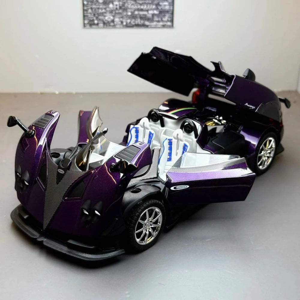 [TOY] 1:24 Pagani 2018 Zonda HP Barchetta Purple Model Car Die-Cast