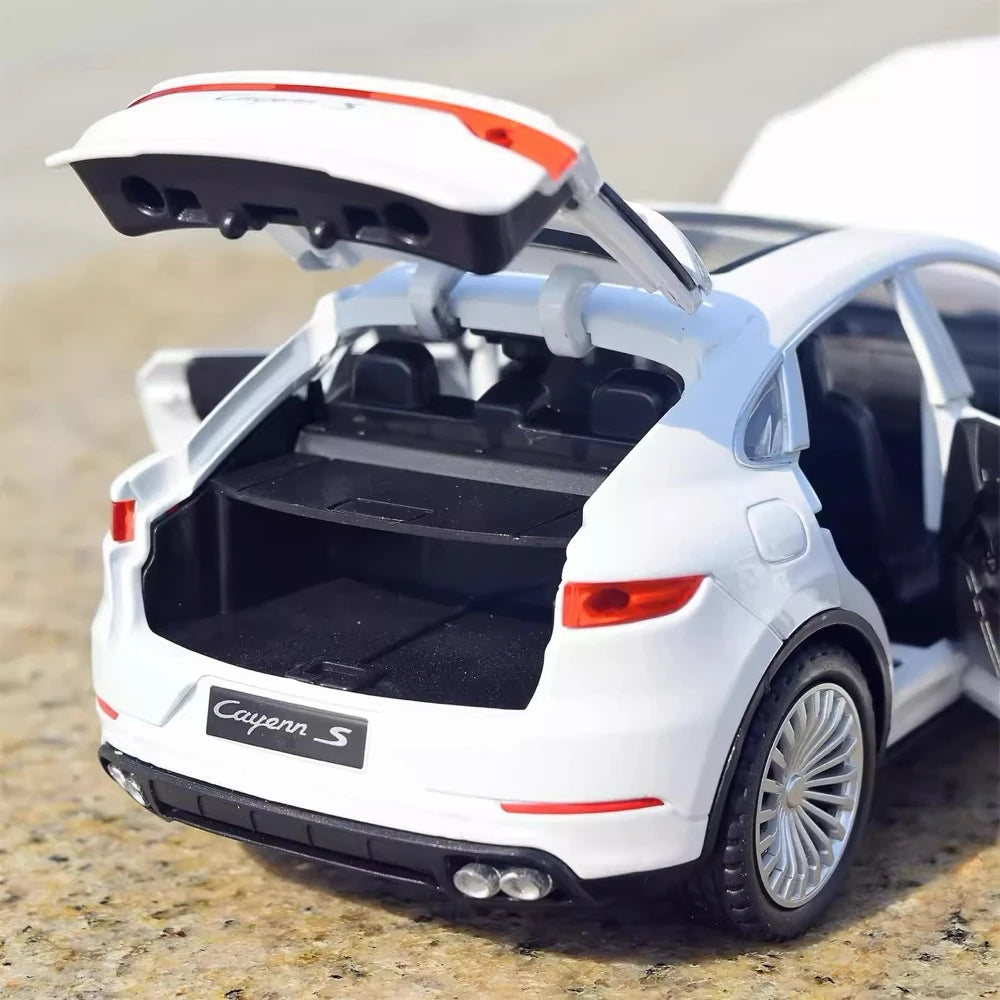 [TOY] 1:24 Porsche 2017 Cayenne S White Model Car Die-Cast