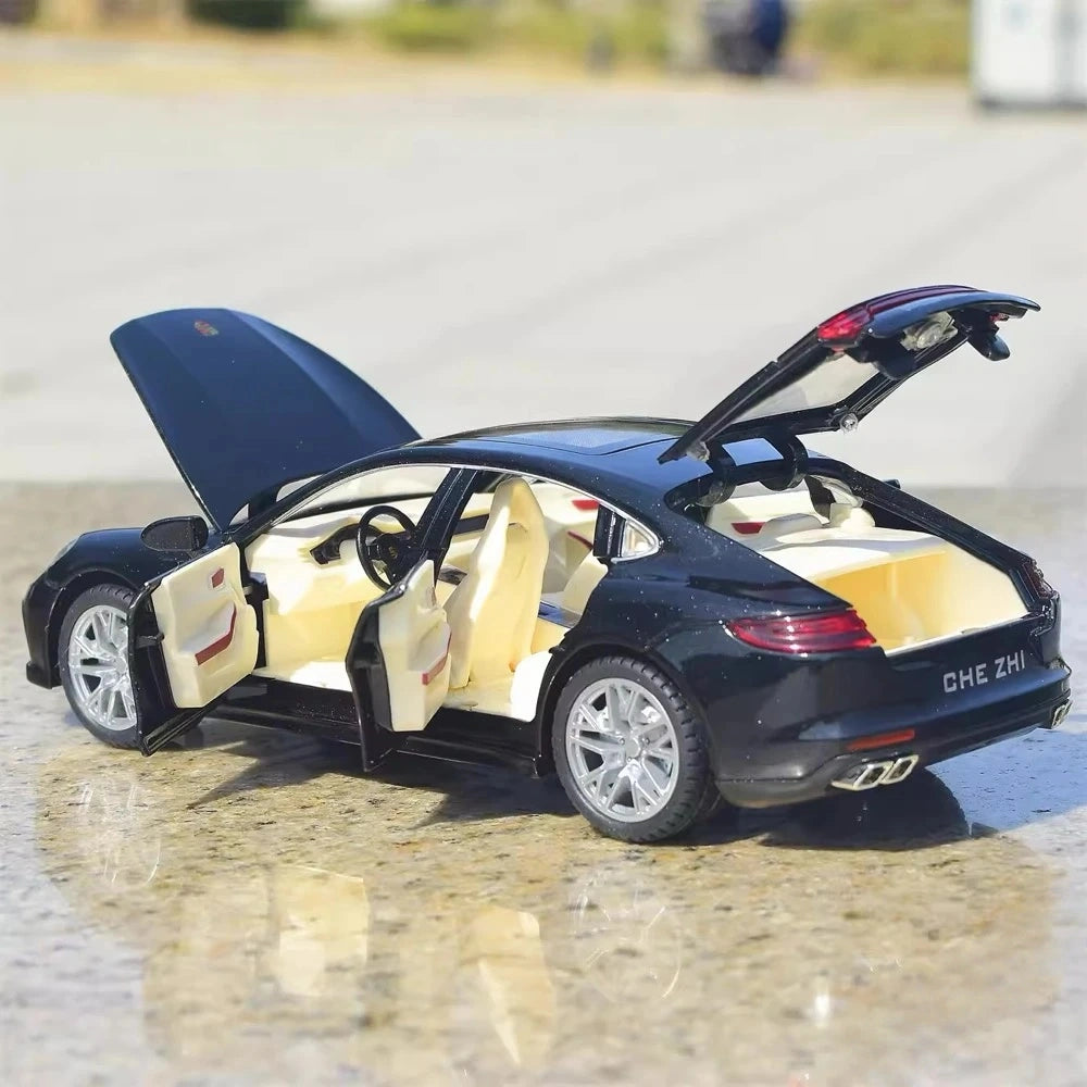 [TOY] 1:24 Porsche 2017 Panamera Black Model Car Die-Cast