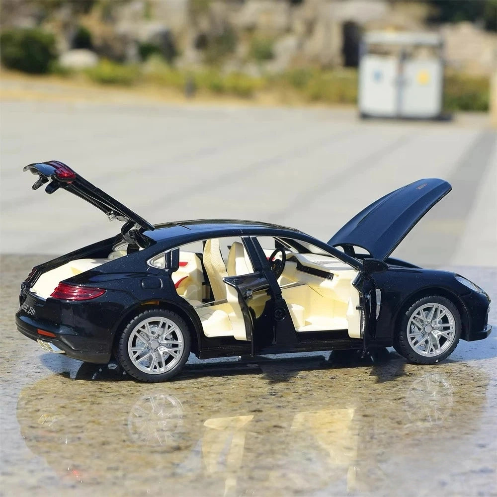 [TOY] 1:24 Porsche 2017 Panamera Black Model Car Die-Cast